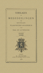 Verslagen en mededelingen van de Koninklijke Vlaamse Academie voor Taal- en Letterkunde 1908,  [tijdschrift] Verslagen en mededelingen van de Koninklijke Vlaamse Academie voor Taal- en Letterkunde