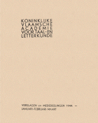 Verslagen en mededelingen van de Koninklijke Vlaamse Academie voor Taal- en Letterkunde 1944,  [tijdschrift] Verslagen en mededelingen van de Koninklijke Vlaamse Academie voor Taal- en Letterkunde