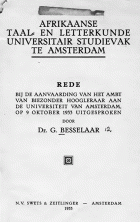 Afrikaanse taal- en letterkunde universitair studievak te Amsterdam, Gerrit Besselaar