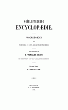 Geïllustreerde encyclopaedie. Woordenboek voor wetenschap en kunst, beschaving en nijverheid. Deel 1. A-Angostura, Antony Winkler Prins